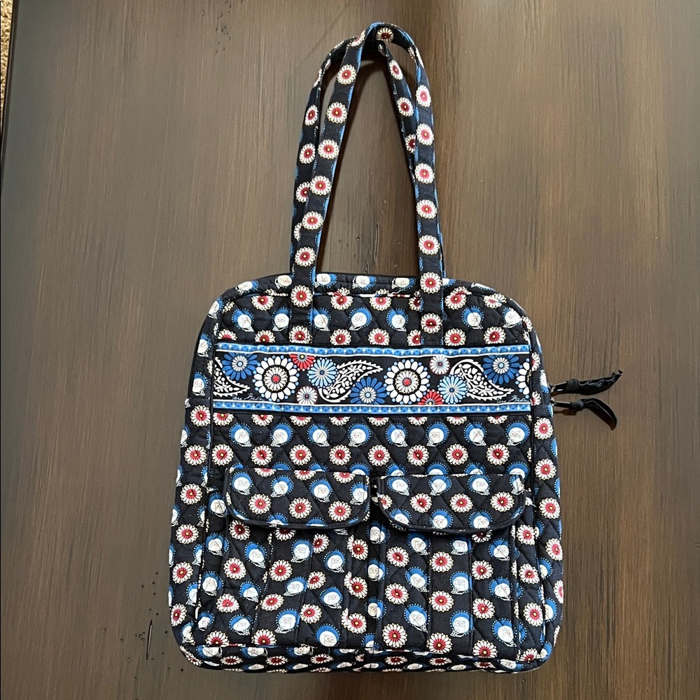 Vera Bradley *RARE* Retired Night Owl Print Vertical Shoulder/Laptop Bag